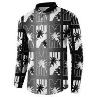 Bula Fiji Button Sweatshirt Black Makare Masi Tapa Pattern LT05 - Polynesian Pride