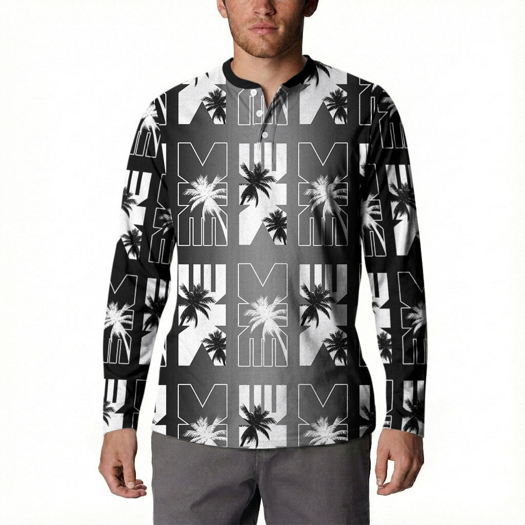 Bula Fiji Button Sweatshirt Black Makare Masi Tapa Pattern LT05 - Polynesian Pride