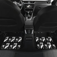 Bula Fiji Car Mats Black Makare Masi Tapa Pattern LT05 Set 2pcs - Back Black - Polynesian Pride