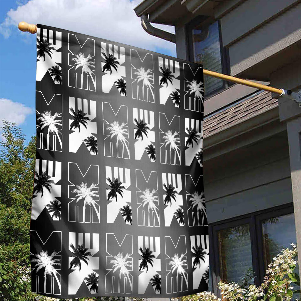 Bula Fiji Garden Flag Black Makare Masi Tapa Pattern LT05 - Polynesian Pride
