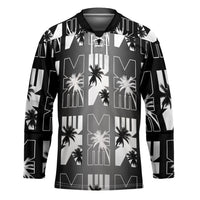 Bula Fiji Hockey Jersey Black Makare Masi Tapa Pattern LT05 Unisex Black - Polynesian Pride