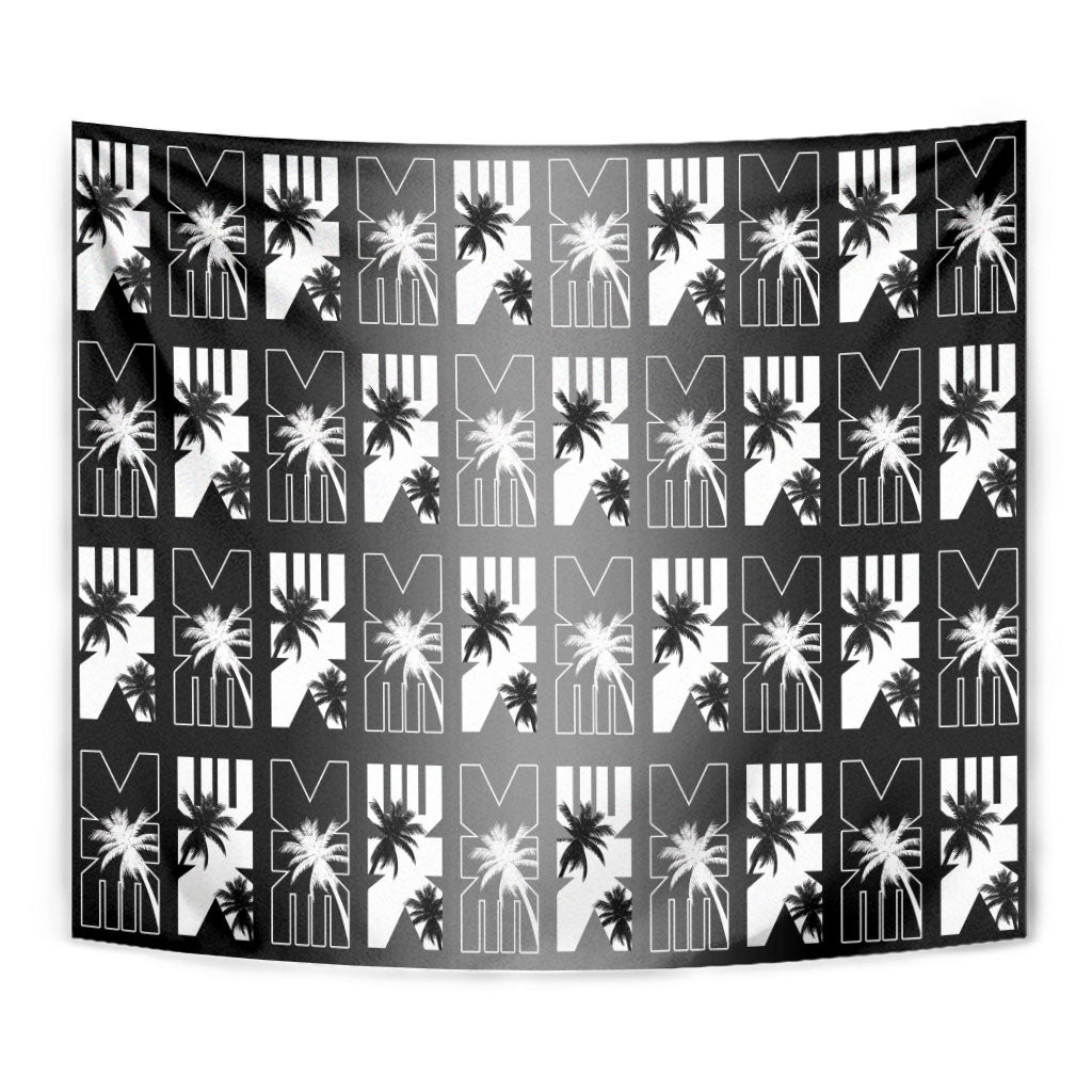 Bula Fiji Tapestry Black Makare Masi Tapa Pattern LT05 - Polynesian Pride