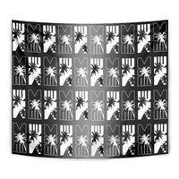 Bula Fiji Tapestry Black Makare Masi Tapa Pattern LT05 - Polynesian Pride