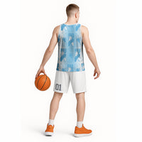 Bula Fiji Basketball Jersey White Makare Masi Tapa Pattern LT05 - Polynesian Pride