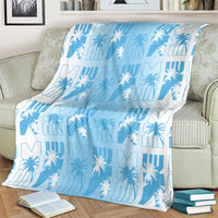 Bula Fiji Blanket White Makare Masi Tapa Pattern LT05 - Polynesian Pride