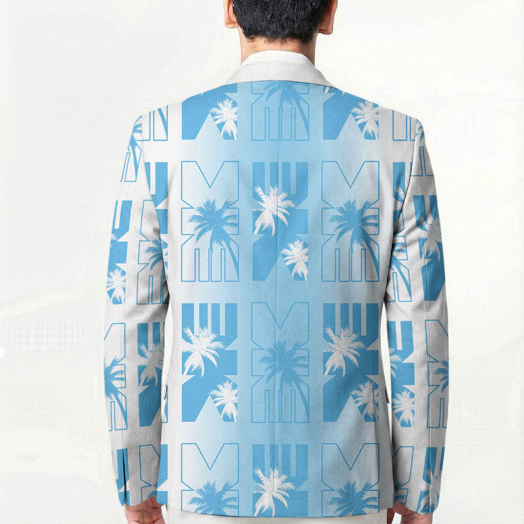 Bula Fiji Blazer White Makare Masi Tapa Pattern LT05 - Polynesian Pride