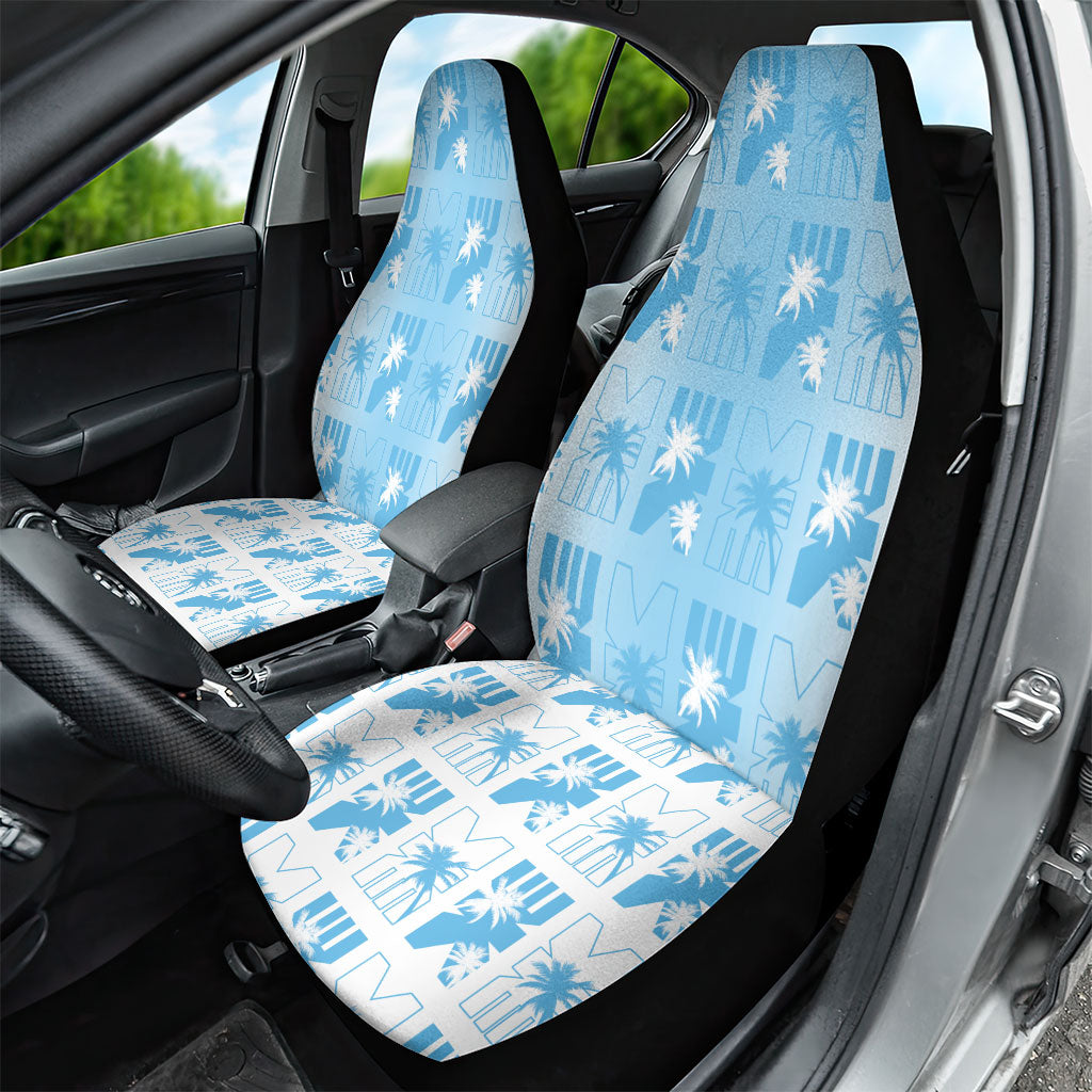 Bula Fiji Car Seat Cover White Makare Masi Tapa Pattern LT05 - Polynesian Pride