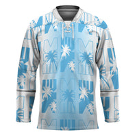 Bula Fiji Hockey Jersey White Makare Masi Tapa Pattern LT05 Unisex White - Polynesian Pride