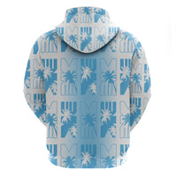 Bula Fiji Hoodie White Makare Masi Tapa Pattern LT05 - Polynesian Pride