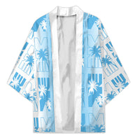 Bula Fiji Kimono White Makare Masi Tapa Pattern LT05 Unisex White - Polynesian Pride