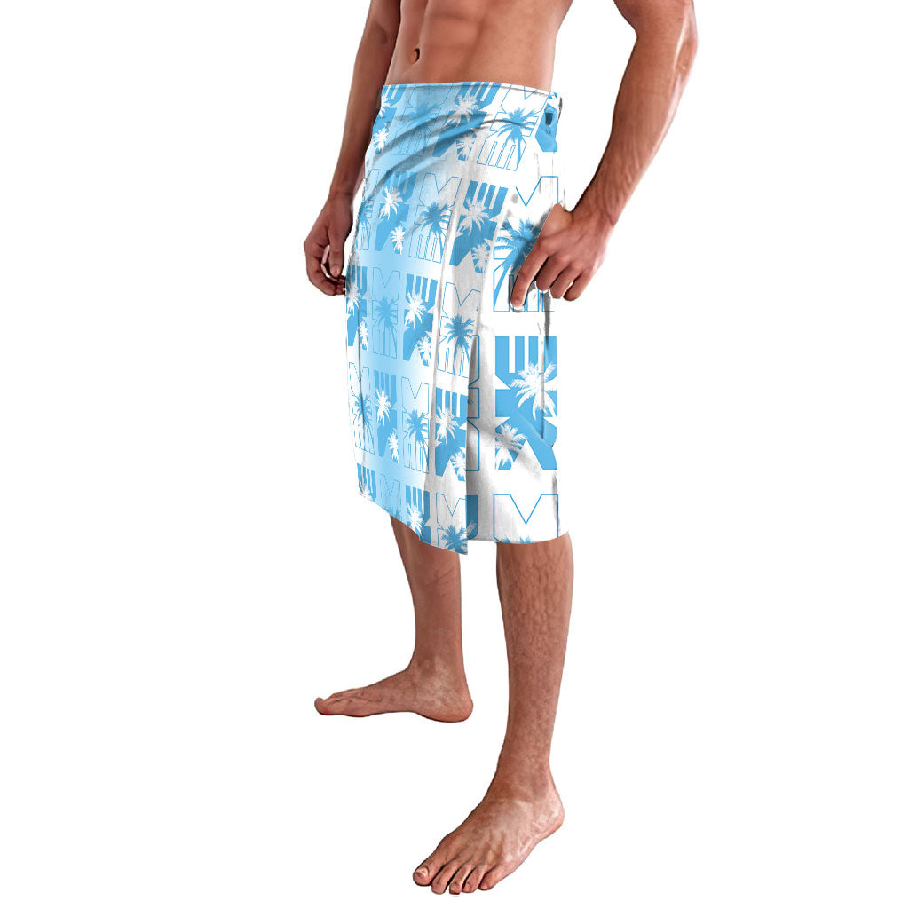 Bula Fiji Lavalava White Makare Masi Tapa Pattern LT05 - Polynesian Pride