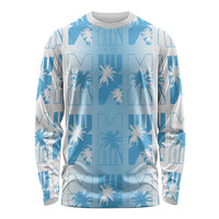 Bula Fiji Long Sleeve Shirt White Makare Masi Tapa Pattern LT05 Unisex White - Polynesian Pride