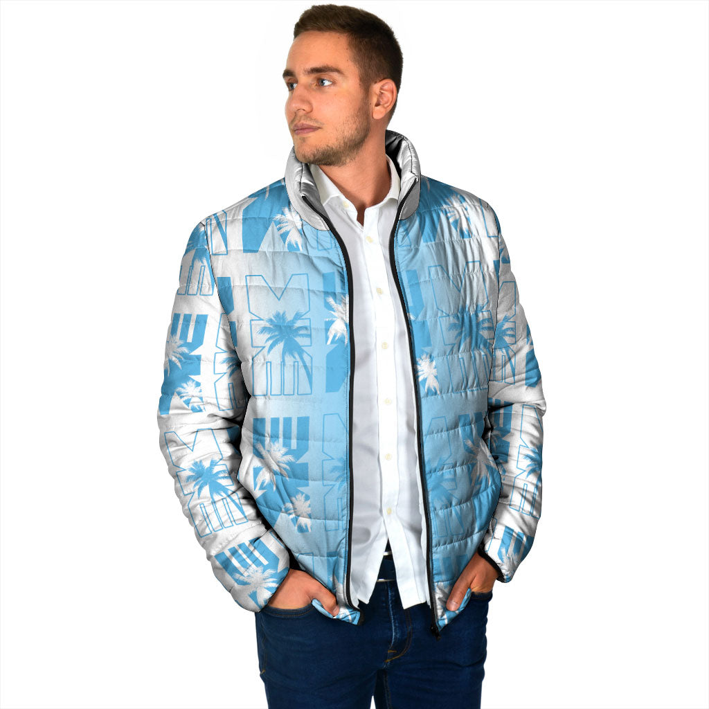 Bula Fiji Padded Jacket White Makare Masi Tapa Pattern LT05 - Polynesian Pride