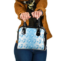 Bula Fiji Shoulder Handbag White Makare Masi Tapa Pattern LT05 One Size White - Polynesian Pride