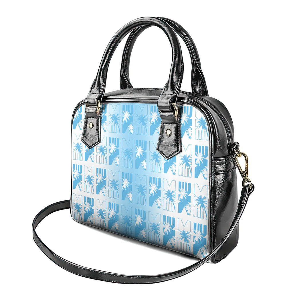 Bula Fiji Shoulder Handbag White Makare Masi Tapa Pattern LT05 - Polynesian Pride