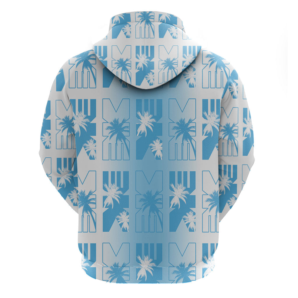 Bula Fiji Zip Hoodie White Makare Masi Tapa Pattern LT05 - Polynesian Pride