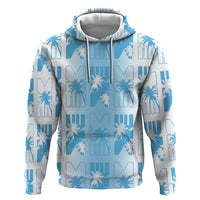 Bula Fiji Zip Hoodie White Makare Masi Tapa Pattern LT05 Pullover Hoodie White - Polynesian Pride