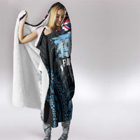 Happy Fiji Day 1970 Hooded Blanket Flag Grunge Style LT05 - Polynesian Pride