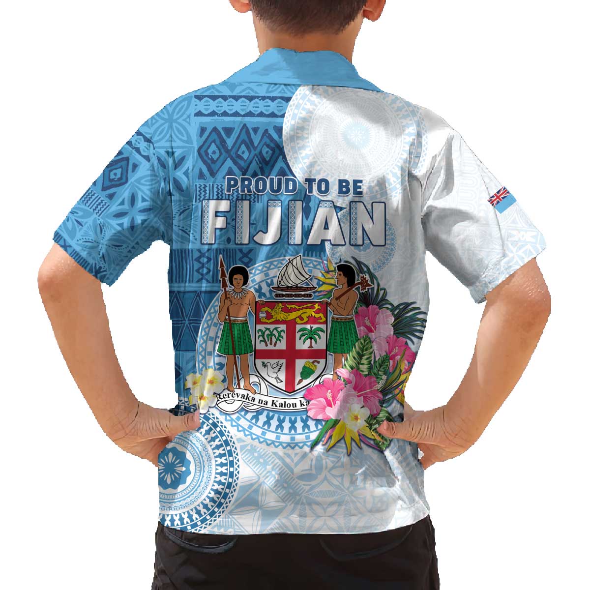 Fiji Day Family Matching Off Shoulder Short Dress and Hawaiian Shirt Proud To Be Fijian LT05 - Polynesian Pride