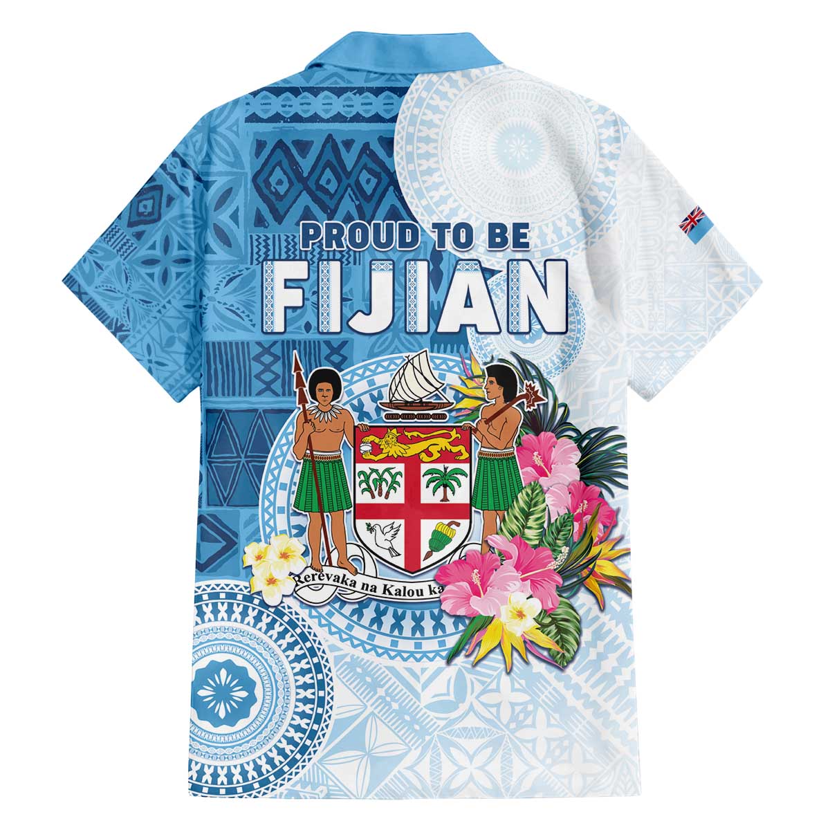 Fiji Day Family Matching Off Shoulder Short Dress and Hawaiian Shirt Proud To Be Fijian LT05 - Polynesian Pride