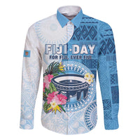 Fiji Day Family Matching Short Sleeve Bodycon Dress and Hawaiian Shirt Proud To Be Fijian LT05 Dad's Shirt - Long Sleeve Blue - Polynesian Pride