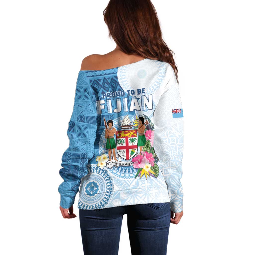 Fiji Day Off Shoulder Sweater Proud To Be Fijian LT05 - Polynesian Pride