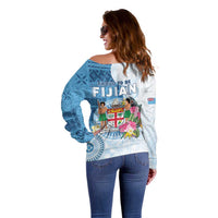 Fiji Day Off Shoulder Sweater Proud To Be Fijian LT05 - Polynesian Pride