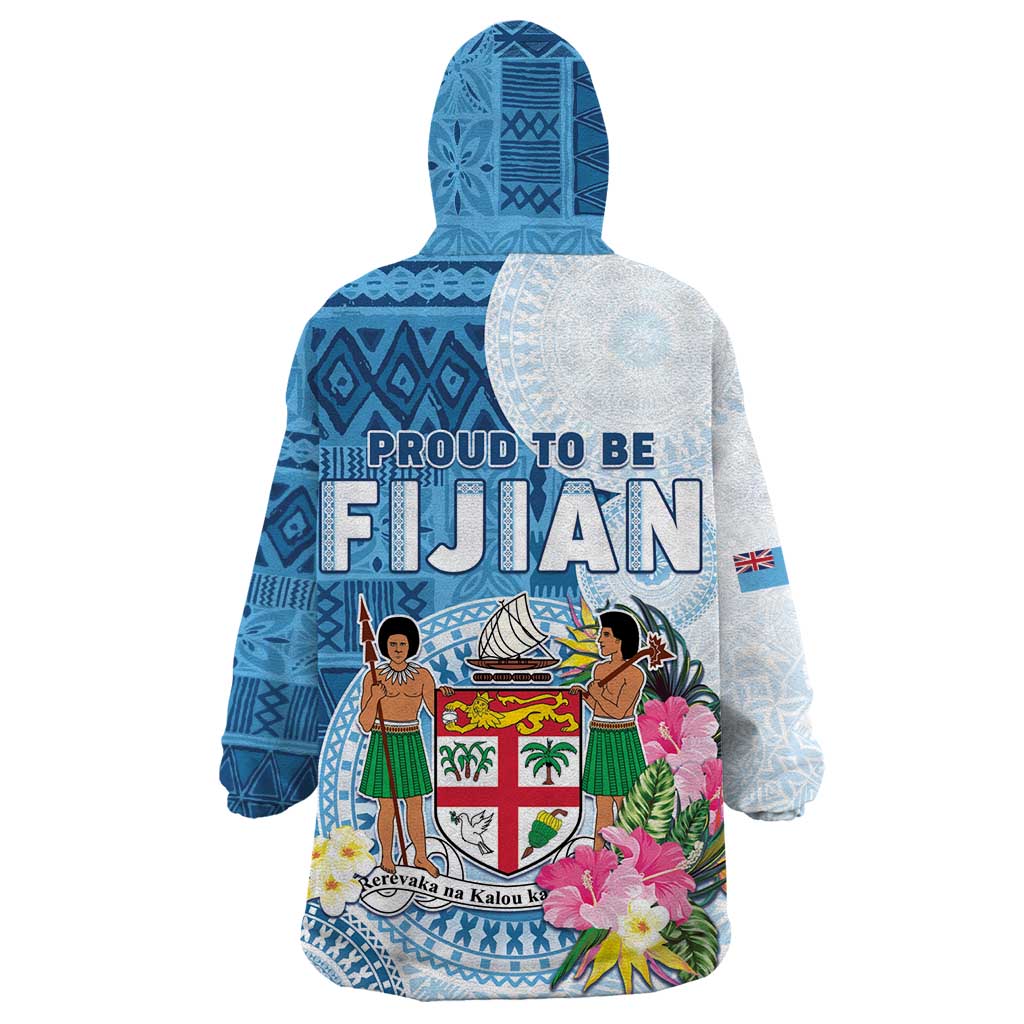 Fiji Day Wearable Blanket Hoodie Proud To Be Fijian