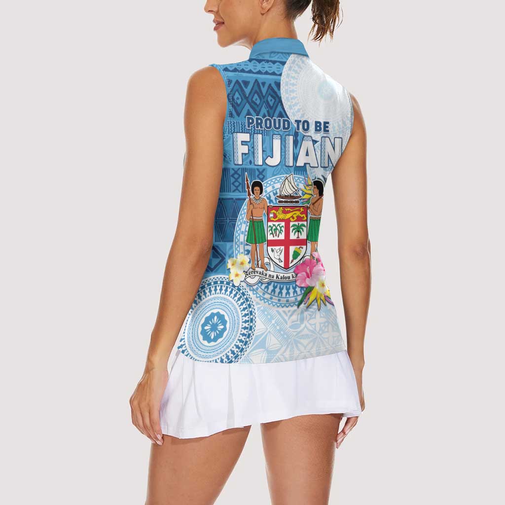 Fiji Day Women Sleeveless Polo Shirt Proud To Be Fijian LT05 - Polynesian Pride