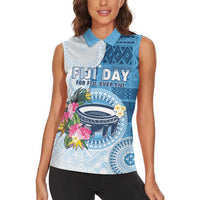 Fiji Day Women Sleeveless Polo Shirt Proud To Be Fijian LT05 - Polynesian Pride