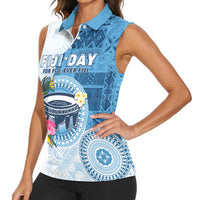 Fiji Day Women Sleeveless Polo Shirt Proud To Be Fijian LT05 - Polynesian Pride