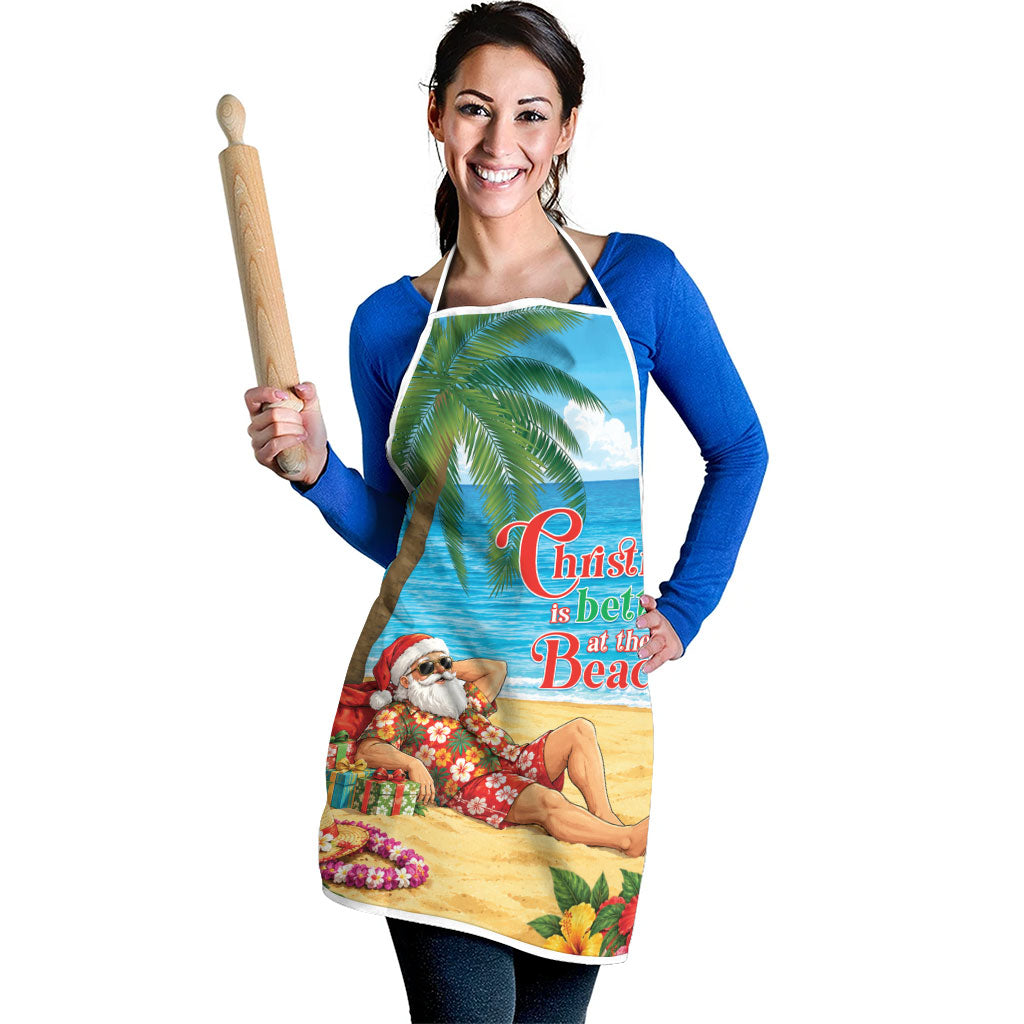Hawaii Jolly Christmas Apron Xmas Is Better At The Beach