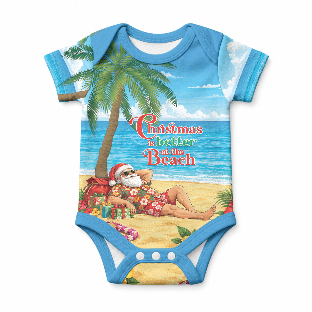 Hawaii Jolly Christmas Baby Onesie Xmas Is Better At The Beach
