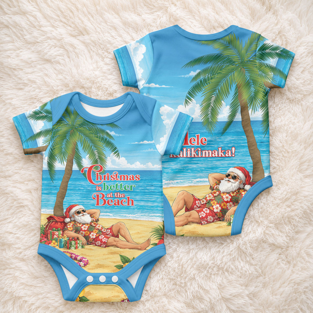 Hawaii Jolly Christmas Baby Onesie Xmas Is Better At The Beach
