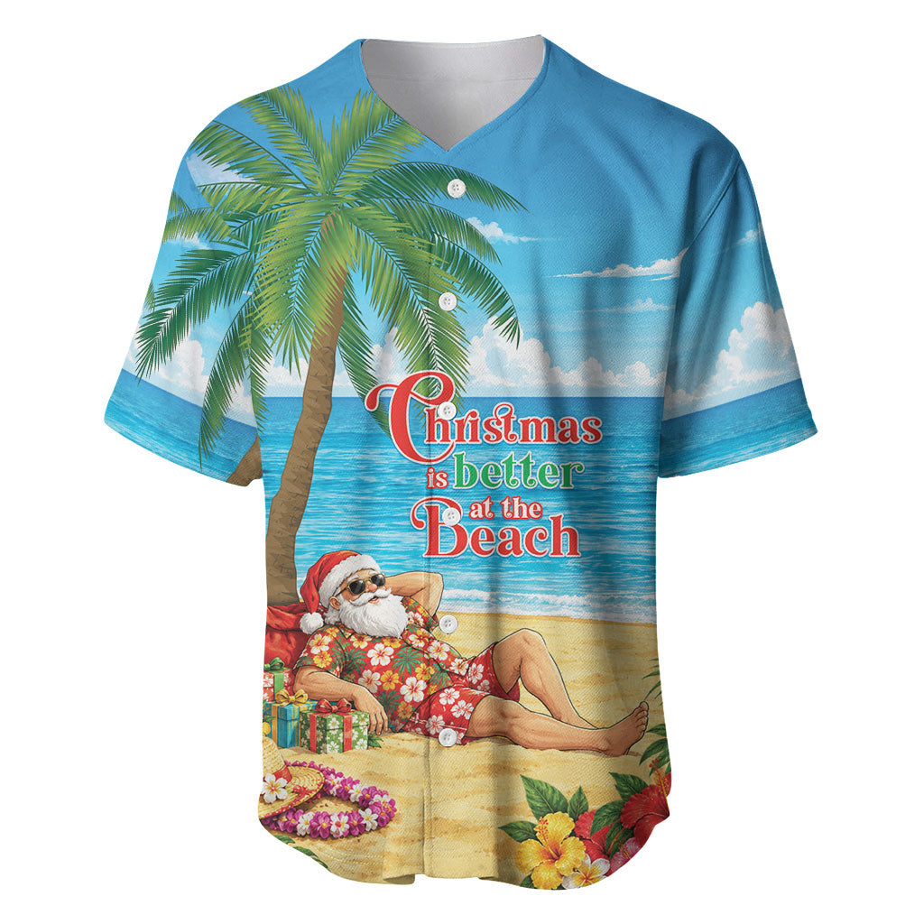 Hawaii Jolly Christmas Baseball Jersey Xmas Is Better At The Beach