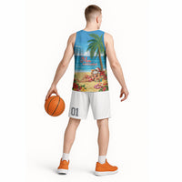 Hawaii Jolly Christmas Basketball Jersey Xmas Is Better At The Beach