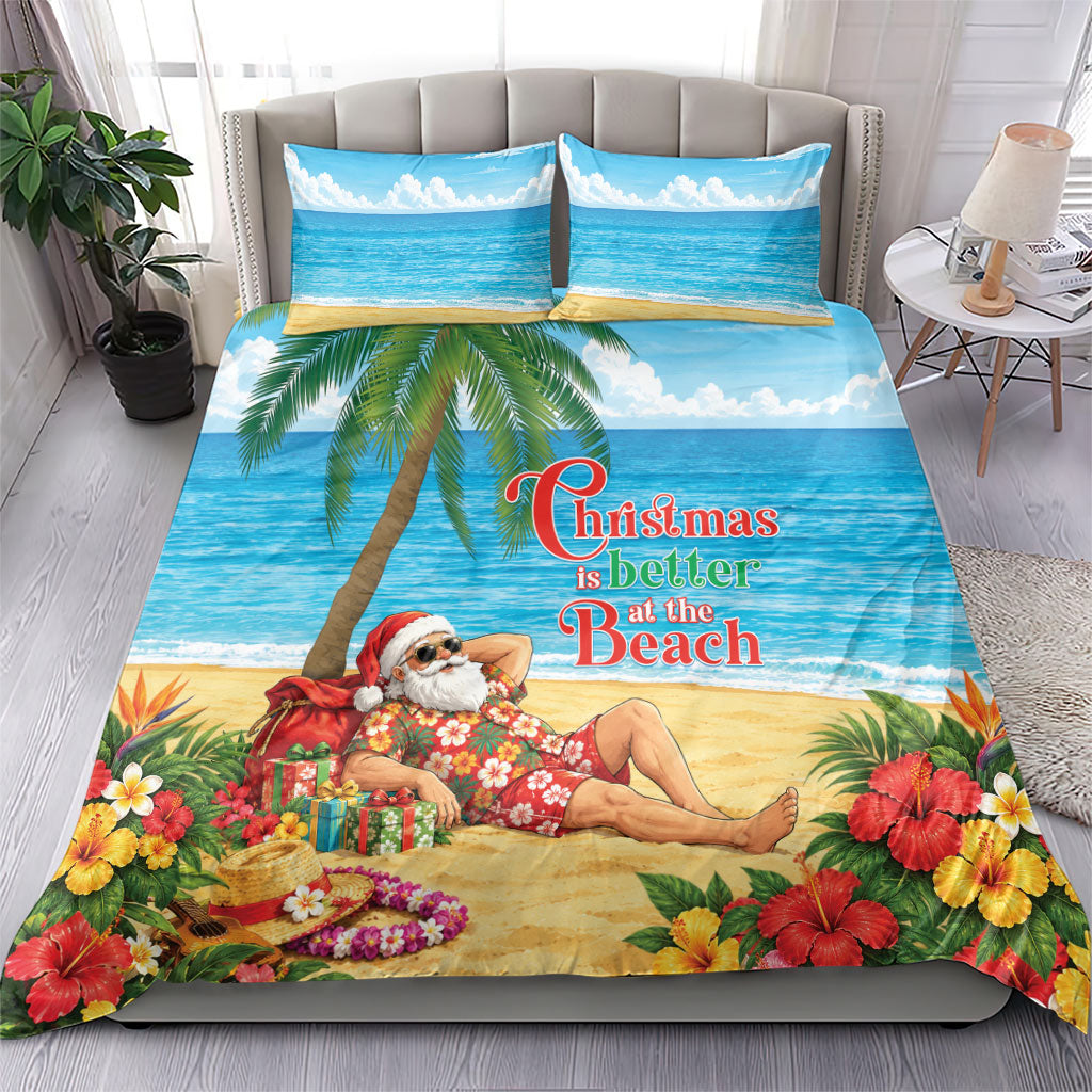 Hawaii Jolly Christmas Bedding Set Xmas Is Better At The Beach