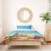 Hawaii Jolly Christmas Bedding Set Xmas Is Better At The Beach