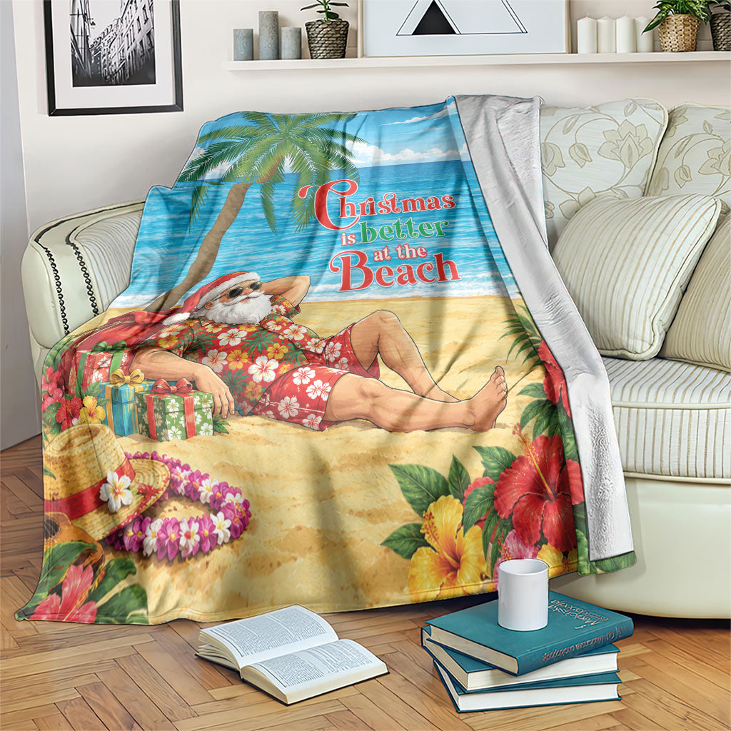 Hawaii Jolly Christmas Blanket Xmas Is Better At The Beach