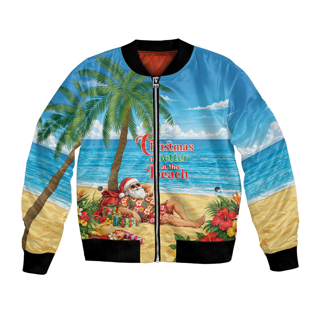 Hawaii Jolly Christmas Bomber Jacket Xmas Is Better At The Beach