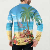 Hawaii Jolly Christmas Button Sweatshirt Xmas Is Better At The Beach