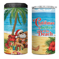 Hawaii Jolly Christmas 4 in 1 Can Cooler Tumbler Xmas Is Better At The Beach
