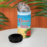 Hawaii Jolly Christmas 4 in 1 Can Cooler Tumbler Xmas Is Better At The Beach