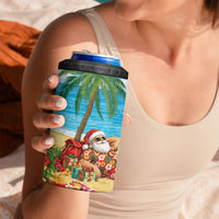 Hawaii Jolly Christmas 4 in 1 Can Cooler Tumbler Xmas Is Better At The Beach