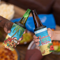 Hawaii Jolly Christmas 4 in 1 Can Cooler Tumbler Xmas Is Better At The Beach