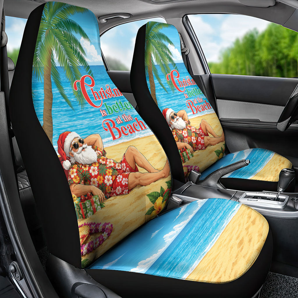 Hawaii Jolly Christmas Car Seat Cover Xmas Is Better At The Beach
