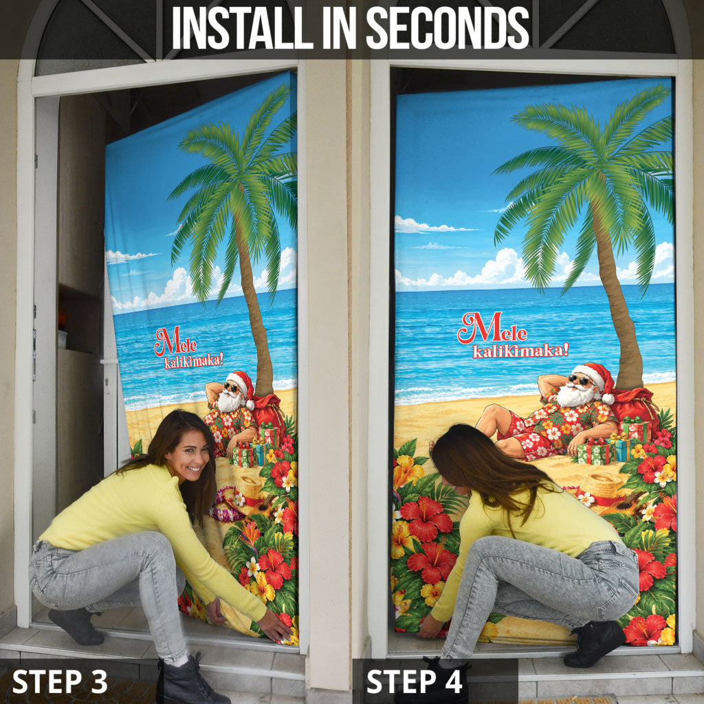 Hawaii Jolly Christmas Door Cover Xmas Is Better At The Beach
