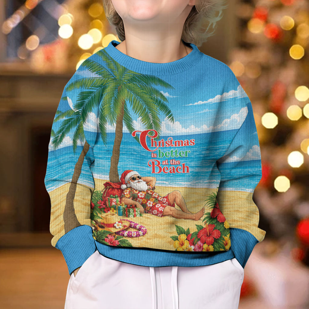 Hawaii Jolly Christmas Kid Ugly Christmas Sweater Xmas Is Better At The Beach