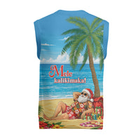 Hawaii Jolly Christmas Knitted V-Neck Vest Xmas Is Better At The Beach LT05 - Polynesian Pride