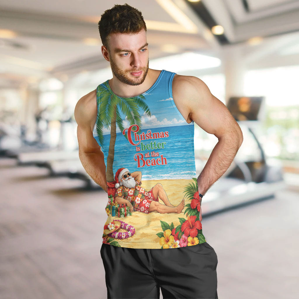 Hawaii Jolly Christmas Men Tank Top Xmas Is Better At The Beach